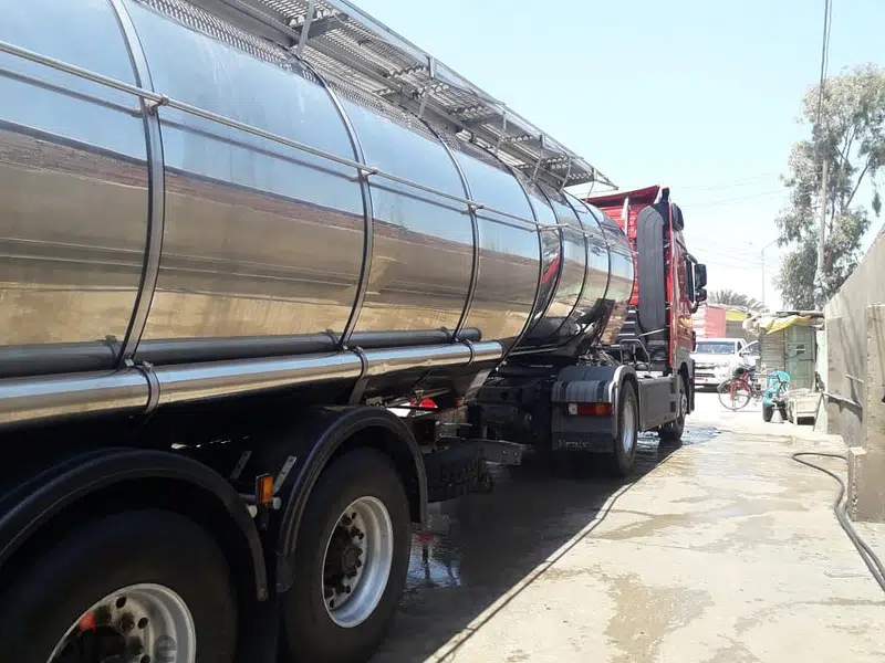 تريلا مرسيدس اكتروس ام بي ٣ بتانك ستانلس ستيل مستورد ٣١٦ أل